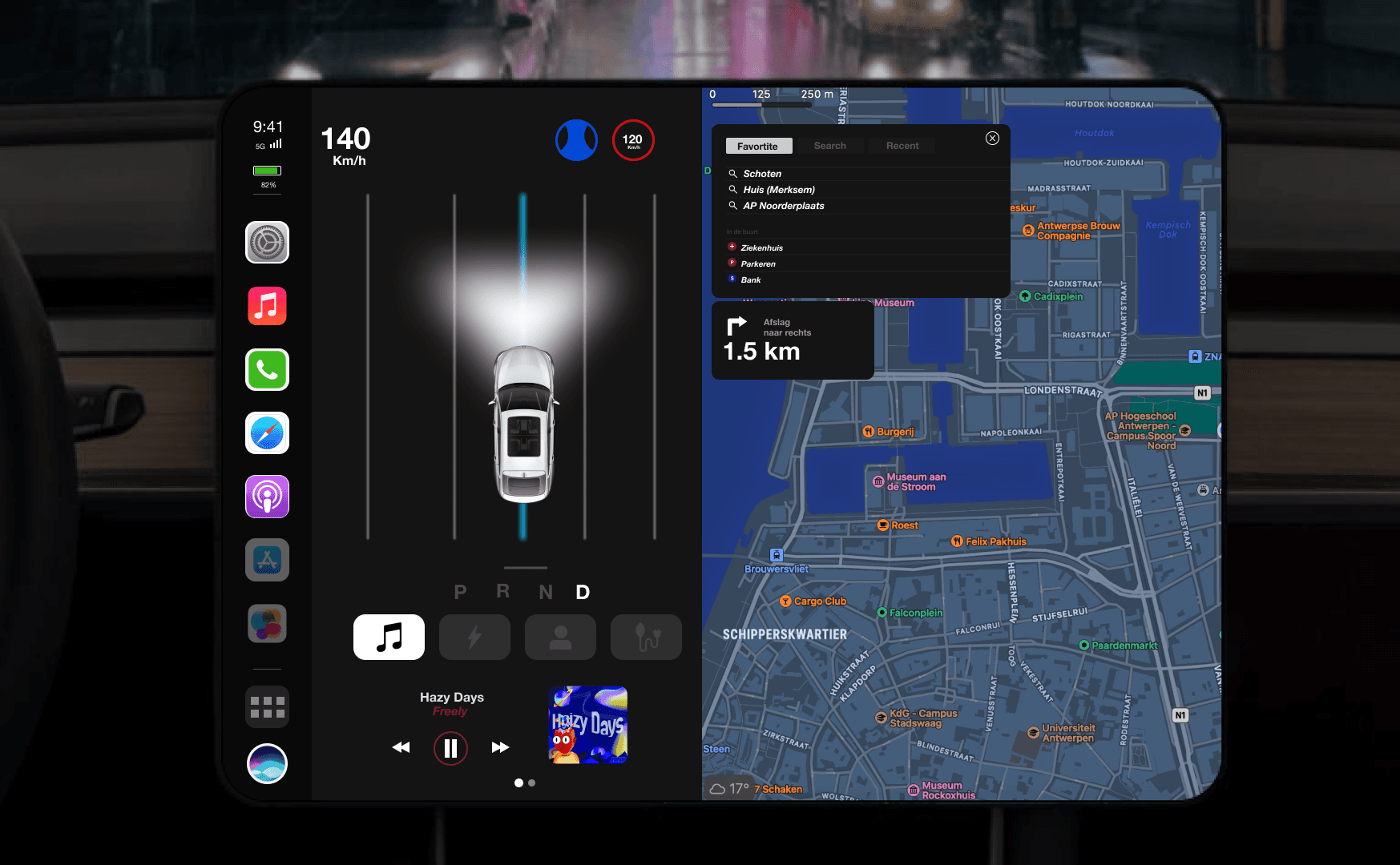 Mercedes EQS Dashboard UI - Focus on Energy Efficiency